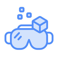 VR Glasses Icon With Linear Color Style 