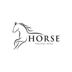 Creative Horse Elegant Logo Symbol Design Illustration Vector