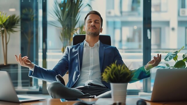 Work life balance concept Fully charged active mentally healthy employee Motivation professional productivity enthusiasm employee Energetic business working Happy and active working : Generative AI
