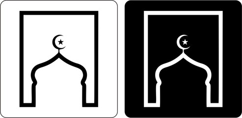mosque mushola sign symbol