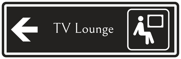 TV lounge sign