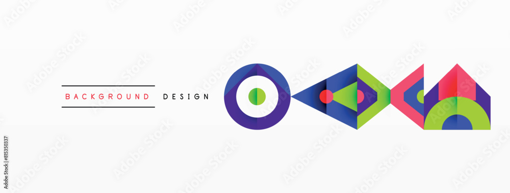 Poster A vibrant logo featuring a circle surrounded by triangles in magenta and electric blue colors on a white background. The geometric shapes create an eyecatching design with parallel lines and slopes