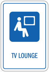 TV lounge sign