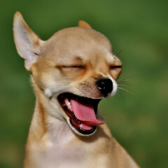 Cheerful Chihuahua Pup: Captured Laughter
