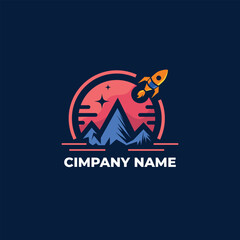 Mountain view logo vector
