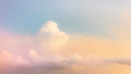 夏　空　雲　ファンシー　パステル　グラデーション　かわいい　壁紙　背景　フレーム