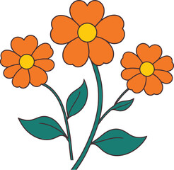 Flowers vector illustration clip art