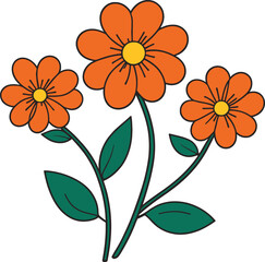 Flowers vector illustration clip art