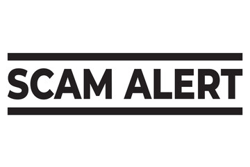 Vector illustration of the word scam in red ink stamp