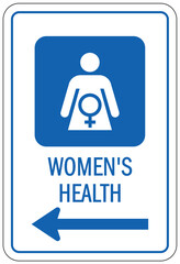 Women's health sign