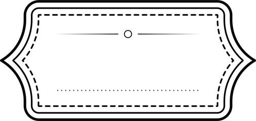Vintage Book Label Outline Design Element Vector