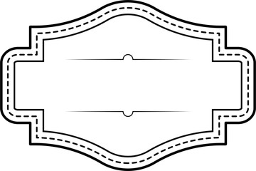 Obraz premium Vintage Book Label Outline Design Element Vector