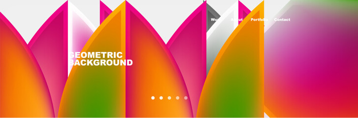 Colorful gradients with abstract geometric shapes. Vector Illustration For Wallpaper, Banner, Background, Card, Book Illustration, landing page