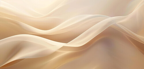 Fototapeta premium Soft beige digital morphing, expansive and abstract designs.