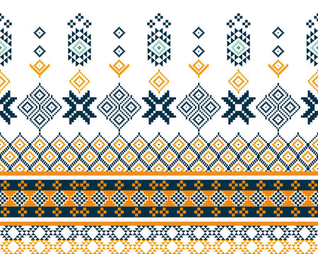 abstract Traditional geometric ethnic fabric pattern ornate elements with ethnic patterns design for textiles, rugs, clothing, sarong, scarf, batik, wrap, embroidery, print, curtain, carpet, wallpaper