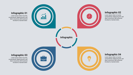 Vector infographic design template with 4 options or steps