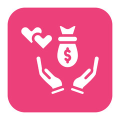 Donation Based Crowdfunding icon vector image. Can be used for Crowdfunding.