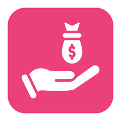 Fundraising icon vector image. Can be used for Crowdfunding.