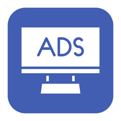 TV Ads icon vector image. Can be used for Public Relations Agency.