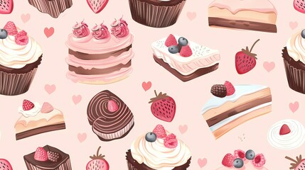 A delightful assortment of sweet treats and pastries adorned with berries