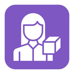 3D Artist Female icon vector image. Can be used for Game Development.