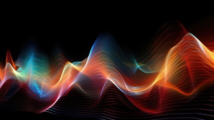 Abstract wavy background resembling a digital equalizer display