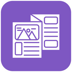 Brochure icon vector image. Can be used for Copywriting.