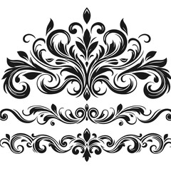 Your Beautiful abstract frame set vector silhouette isolated on white background