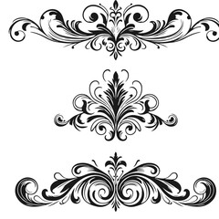 Your Beautiful abstract frame set vector silhouette isolated on white background