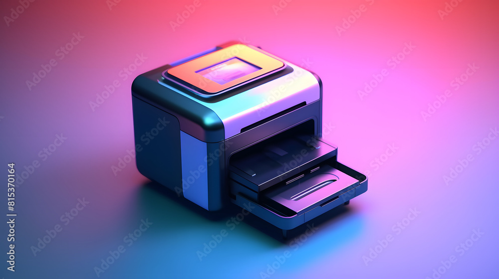 Sticker Printer Icon Electronics 3d