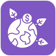 Green Economy icon vector image. Can be used for Economy.