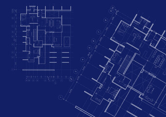 Floor plan designed building on the drawing.