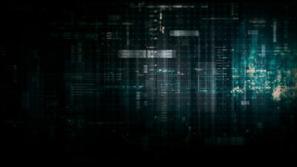 Futuristic metaverse, hi-tech digital data telemetry with encrypted numbers, display dynamic background for computer desktop screen display format