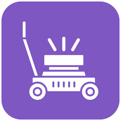 Lawn Mower icon vector image. Can be used for Gardening.