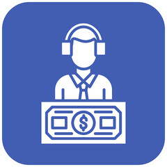 Agent icon vector image. Can be used for Online Money Services.