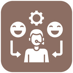 Friendly Customer Service icon vector image. Can be used for Online Money Services.