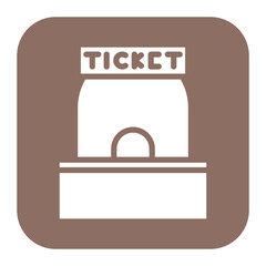 Ticket Booth icon vector image. Can be used for Museum.