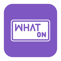 What On icon vector image. Can be used for Museum.