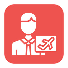 Airport Representative icon vector image. Can be used for Airline.