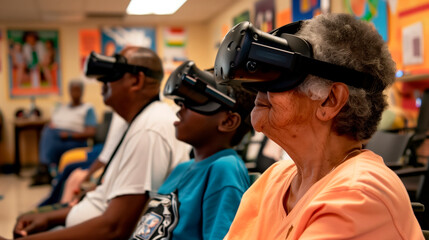 Diving Into Digital Realms: Elders Engaged in Virtual Reality Exploration