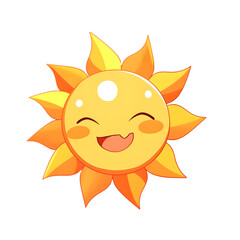 cartoon sun with a smile