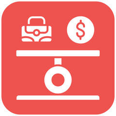 Balance icon vector image. Can be used for Fintech.