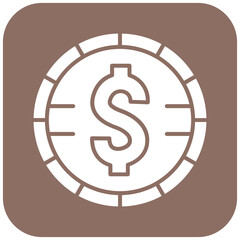 Dollar icon vector image. Can be used for Fintech.