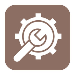 Cog and Wrench icon vector image. Can be used for Industry.