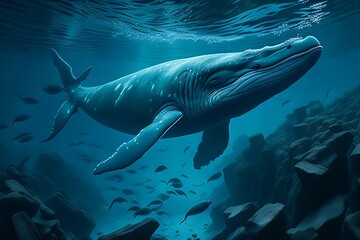 Fototapeta premium Solitary Whale