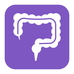 Large Intestine icon vector image. Can be used for Human Anatomy.