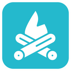 Campfire icon vector image. Can be used for Outdoor Fun.