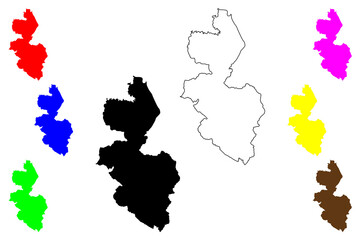 Berchtesgadener Land district (Federal Republic of Germany, rural district Upper Bavaria, Free State of Bavaria) map vector illustration, scribble sketch Berchtesgadener Land map