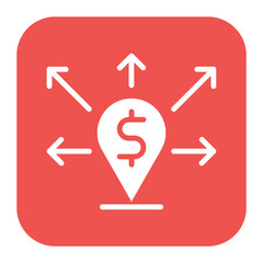 Market Expansion icon vector image. Can be used for Business Analytics.