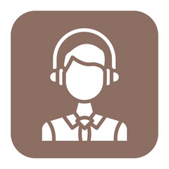 Support Center icon vector image. Can be used for Contact Us.